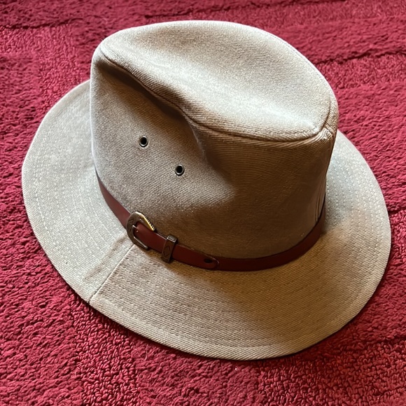 Canvas Fedora Hat by Schuman Sullivan of New Haven Sz M - Picture 7 of 7